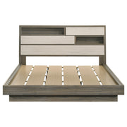 Fenwick Bed Bookcase Headboard Grey Oak