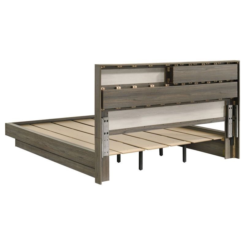 Fenwick Bed Bookcase Headboard Grey Oak