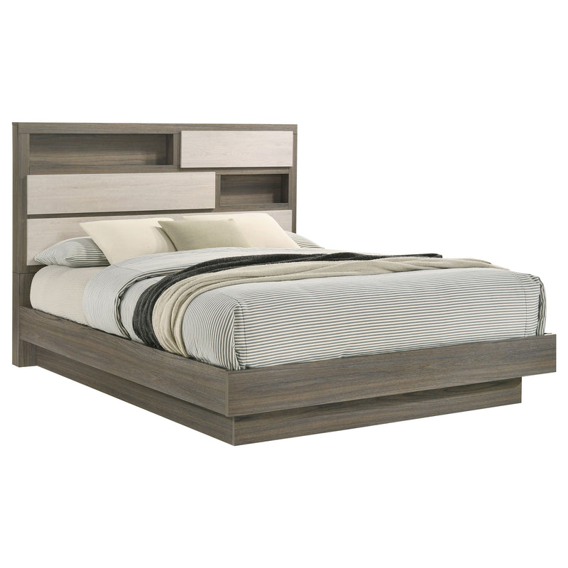 Fenwick Bed Bookcase Headboard Grey Oak
