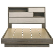 Fenwick Bed Bookcase Headboard Grey Oak