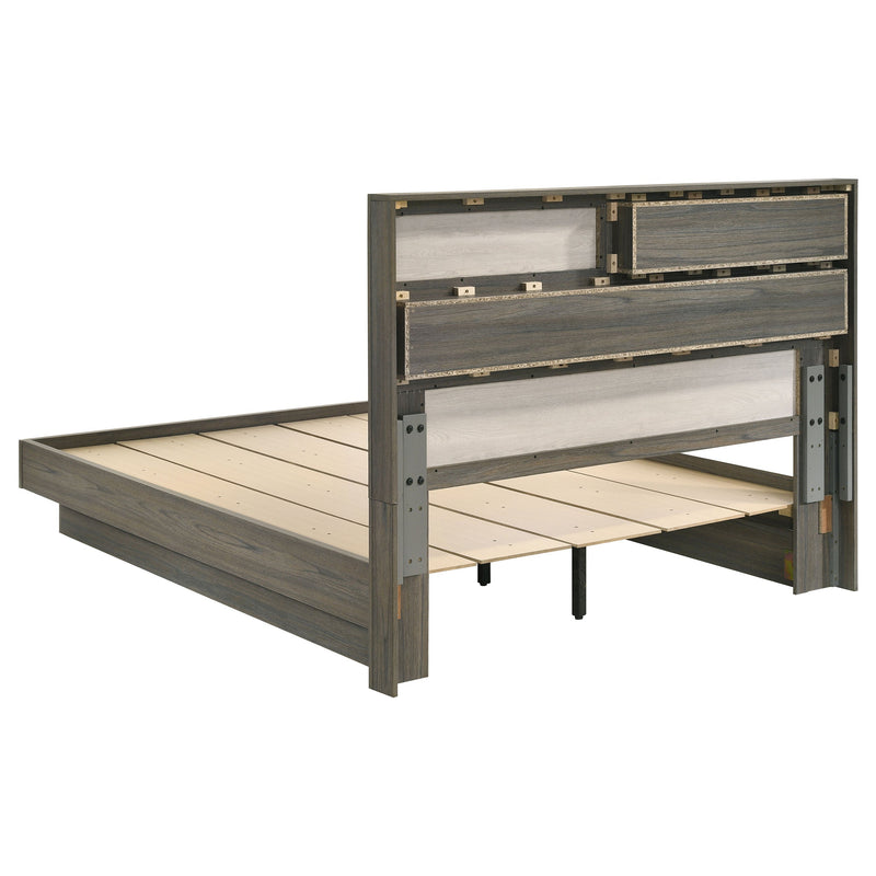 Fenwick Bed Bookcase Headboard Grey Oak