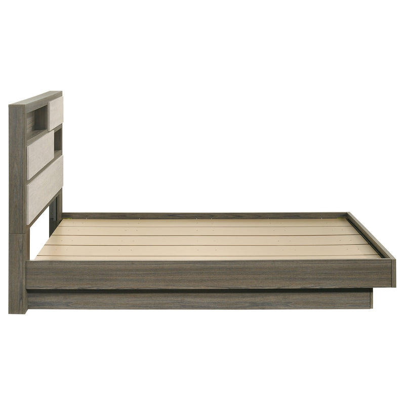 Fenwick Bed Bookcase Headboard Grey Oak