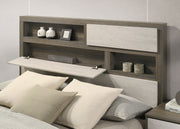 Fenwick Bed Bookcase Headboard Grey Oak