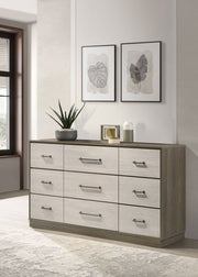 Fenwick 9-drawer Dresser Grey Oak