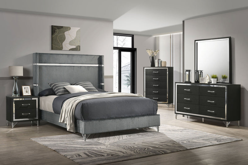 Lucia 61-inch Upholstered Wingback Bed