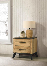 Kaywood 2-drawer Nightstand Bedside Table Natural Pine Default Title