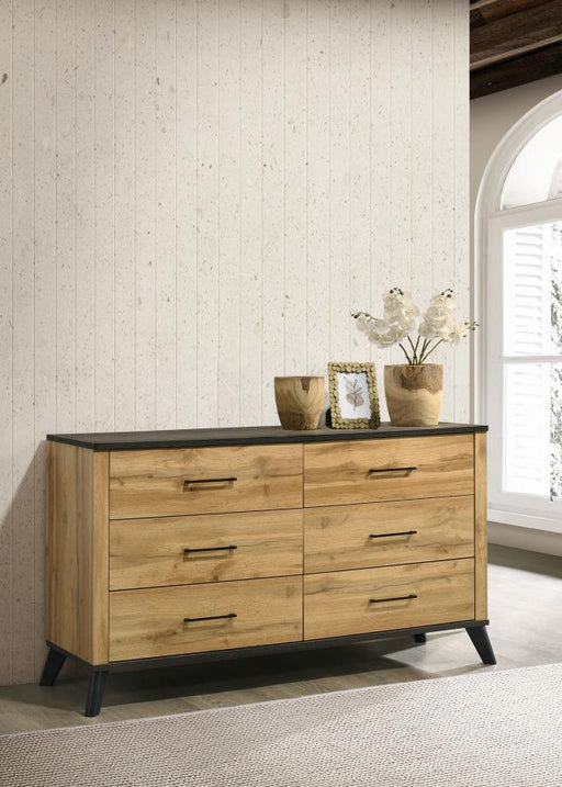 Kaywood 6-drawer Dresser Cabinet Natural Pine Default Title