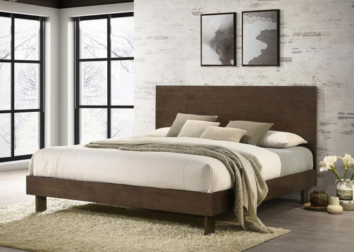 Glenwood 48-inch Platform Panel Bed Warm Brown Eastern King