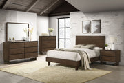 Glenwood 48-inch Platform Panel Bed Warm Brown