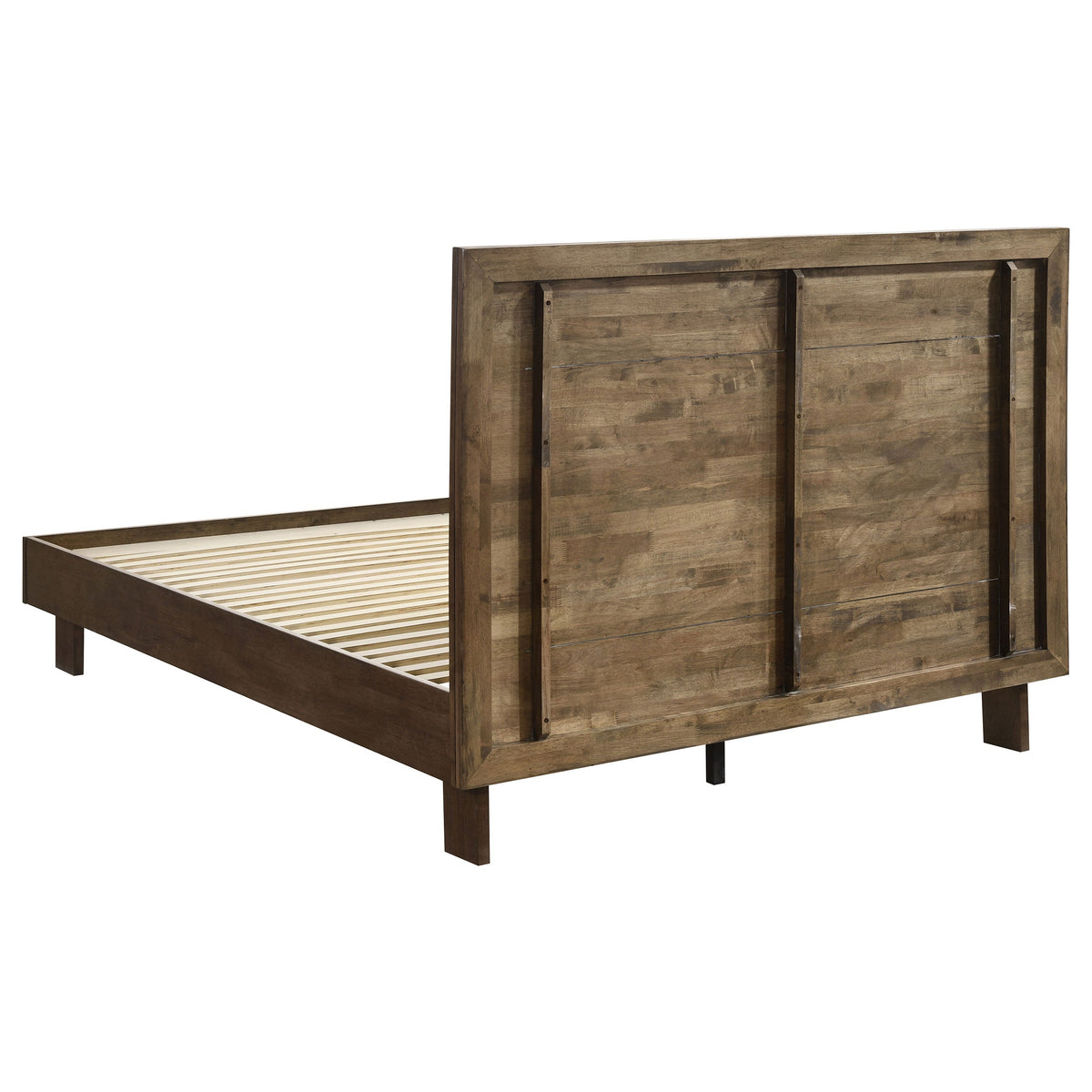 Glenwood 48-inch Platform Panel Bed Warm Brown