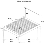 Glenwood 48-inch Platform Panel Bed Warm Brown