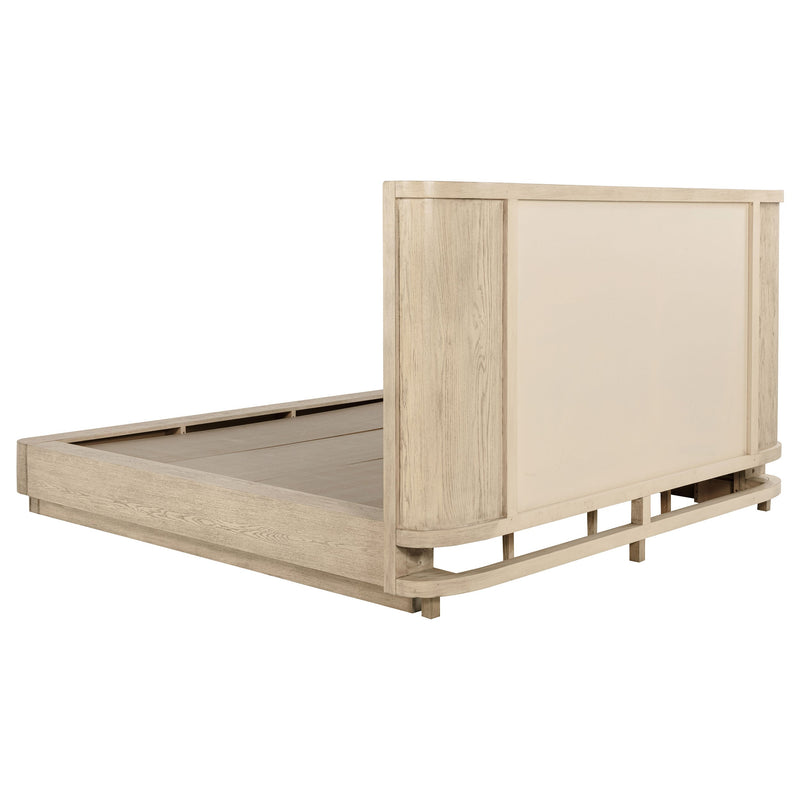 Kailani 52-inch Wingback Bed Beige Oak
