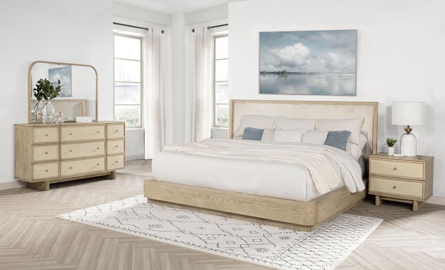 Kailani Bedroom Set Beige Oak California King 4-piece