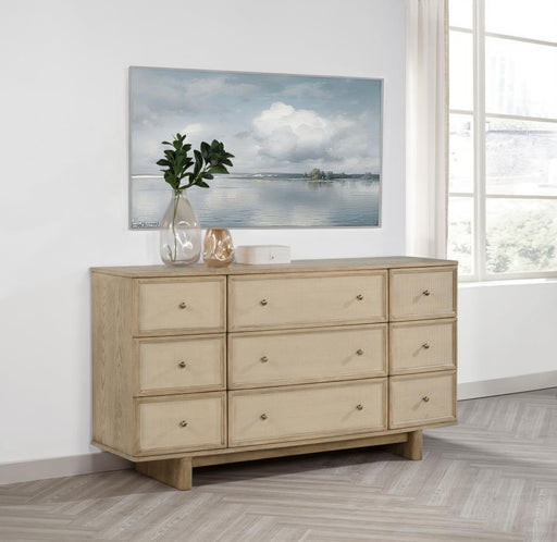 Kailani 9-drawer Dresser Cabinet Beige Oak Default Title