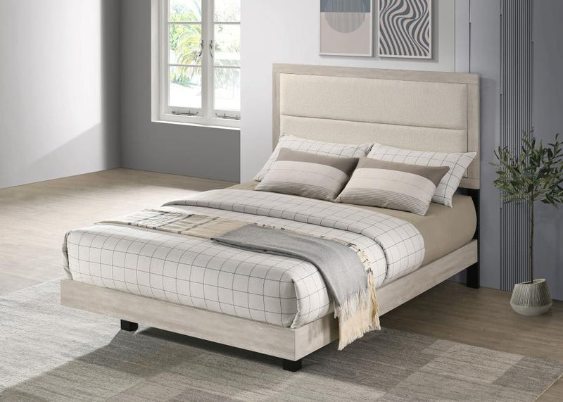 Trenton 54-inch Wood Panel Bed Rustic Cream Full