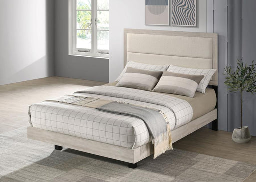 Trenton 54-inch Wood Panel Bed Rustic Cream Full