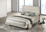 Trenton 54-inch Wood Panel Bed Rustic Cream Queen
