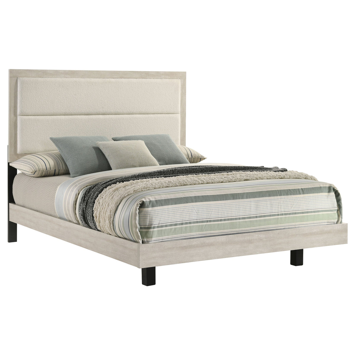 Trenton 54-inch Wood Panel Bed Rustic Cream