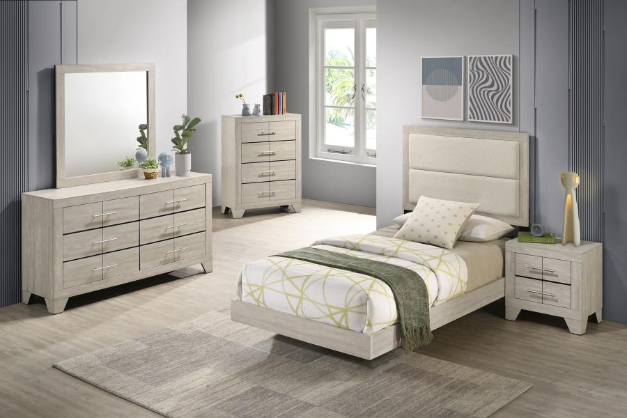 Trenton Bedroom Set Rustic Cream Twin 5-piece