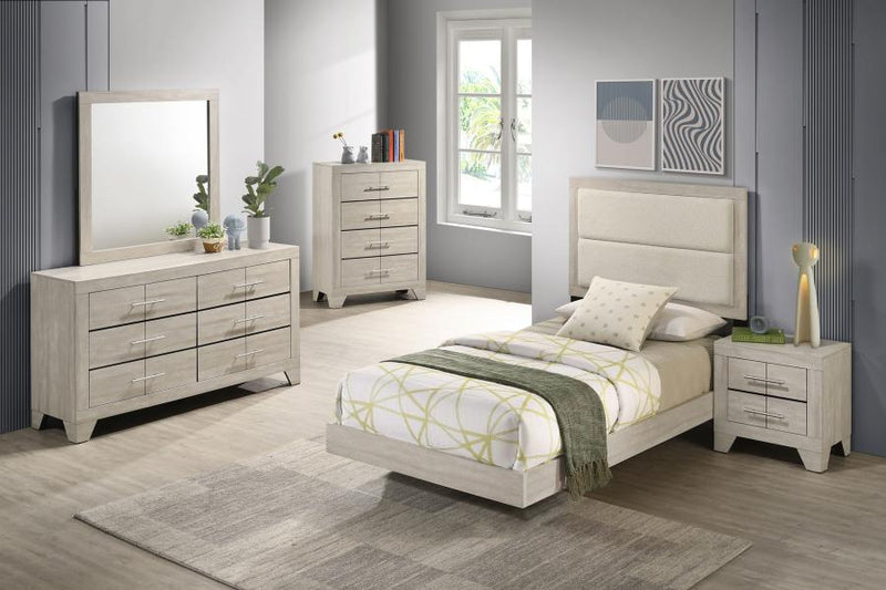 Trenton Bedroom Set Rustic Cream Twin 5-piece
