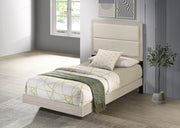 Trenton 54-inch Wood Panel Bed Rustic Cream Twin