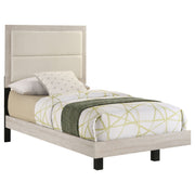 Trenton 54-inch Wood Panel Bed Rustic Cream