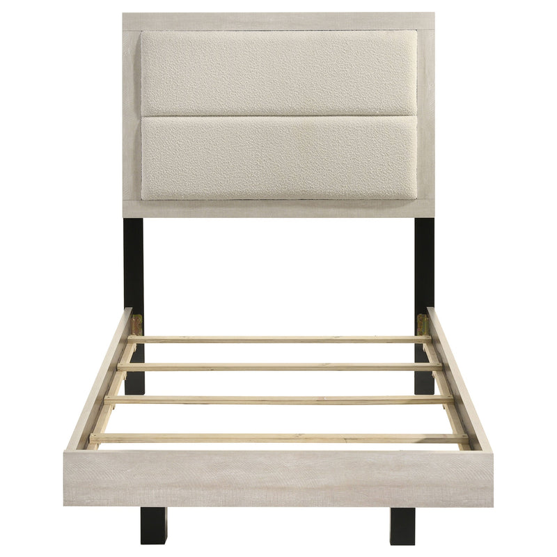 Trenton 54-inch Wood Panel Bed Rustic Cream