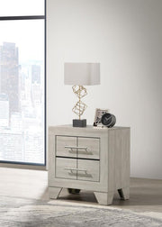 Trenton 2-drawer Nightstand Bedside Table Rustic Cream Default Title