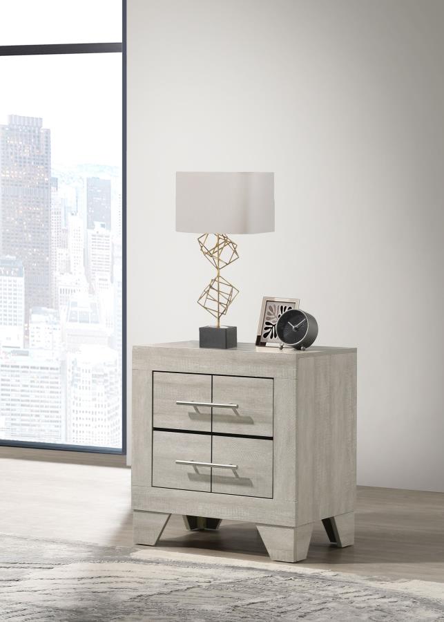 Trenton 2-drawer Nightstand Bedside Table Rustic Cream Default Title