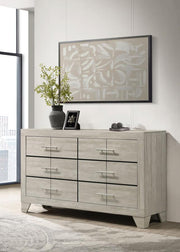 Trenton 6-drawer Bedroom Dresser Rustic Cream Default Title
