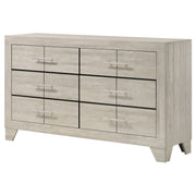 Trenton 6-drawer Bedroom Dresser Rustic Cream