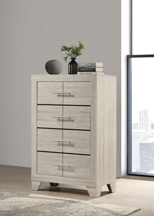 Trenton 4-drawer Bedroom Chest of Drawers Rustic Cream Default Title