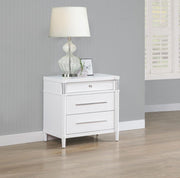 Gracemont 3-drawer Bedroom Nightstand Bedside Table White Default Title