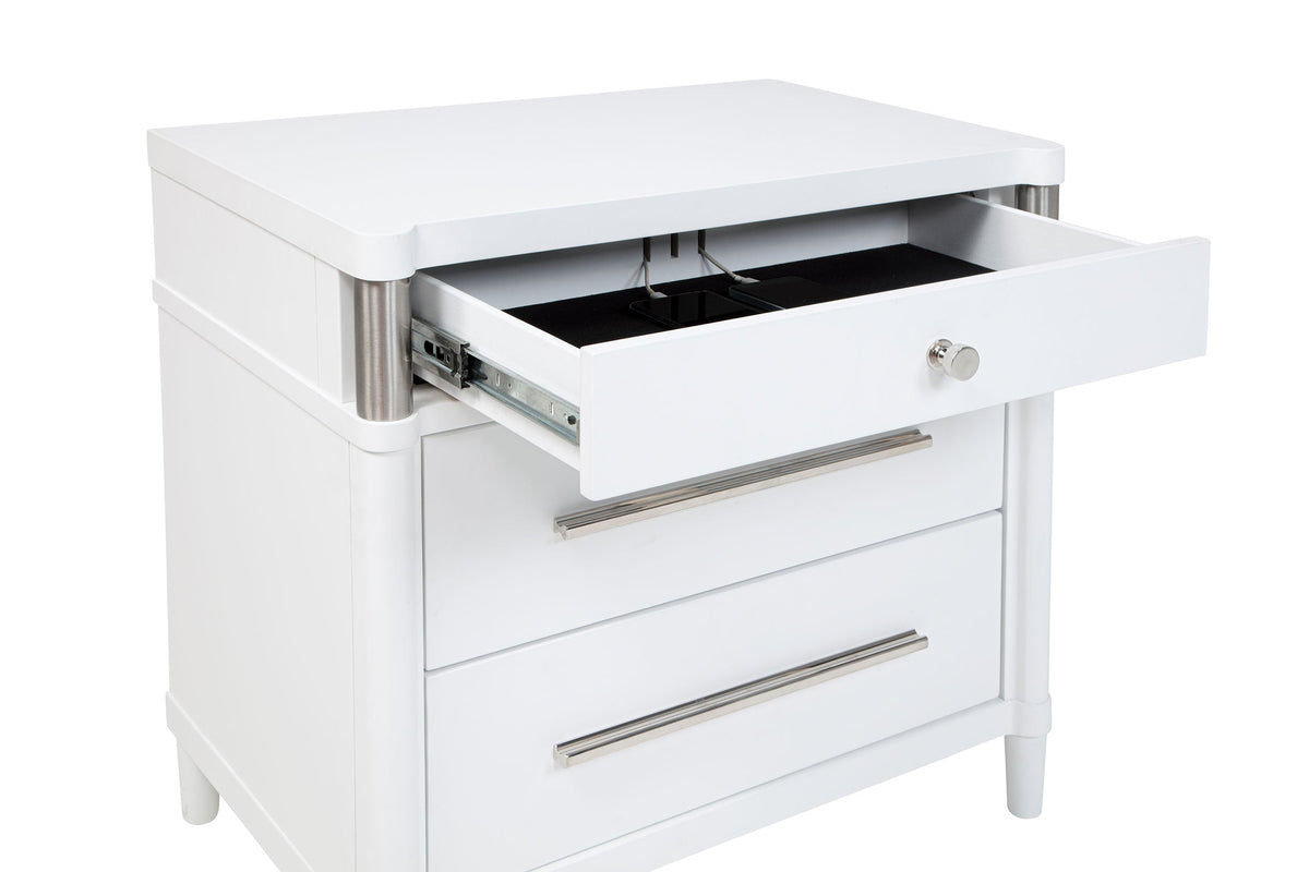 Gracemont 3-drawer Bedroom Nightstand Bedside Table White