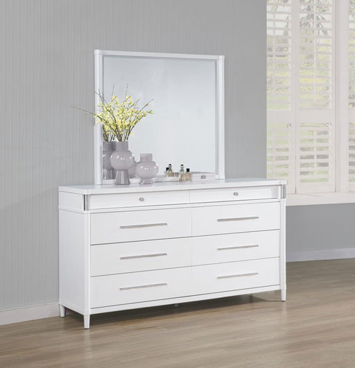 Gracemont 8-drawer Bedroom Dresser with Mirror White Default Title