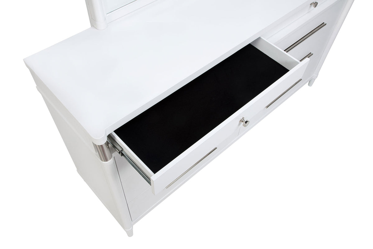 Gracemont 8-drawer Bedroom Dresser with Mirror White