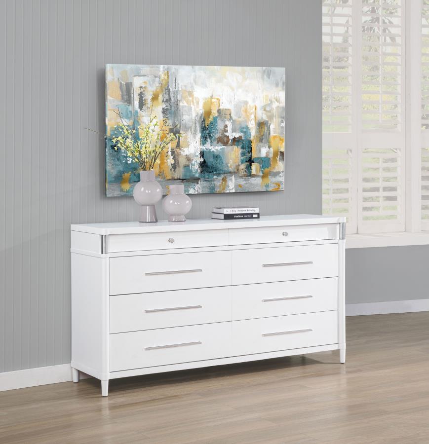 Gracemont 8-drawer Bedroom Dresser Cabinet White Default Title