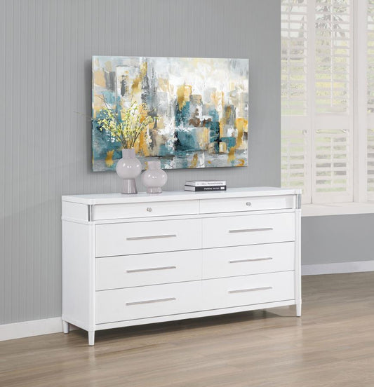 Gracemont 8-drawer Bedroom Dresser Cabinet White Default Title