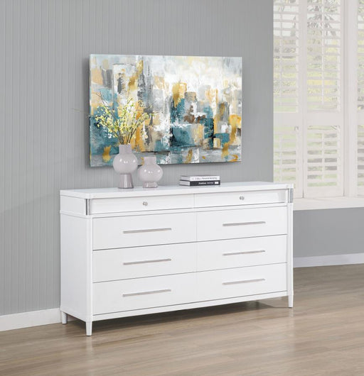 Gracemont 8-drawer Bedroom Dresser Cabinet White Default Title
