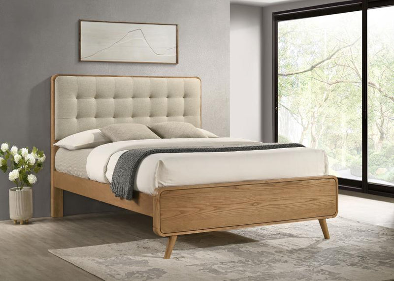 Robyn Wood Platform Bed Light Ash California King