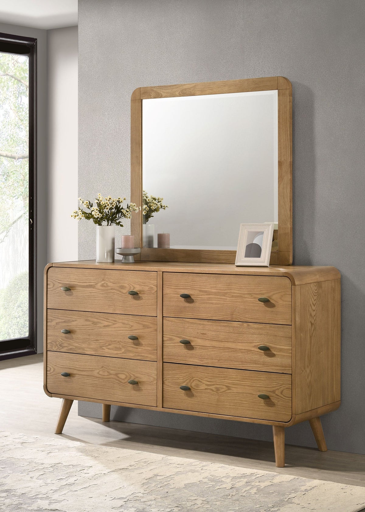 Robyn 6-drawer Dresser with Mirror