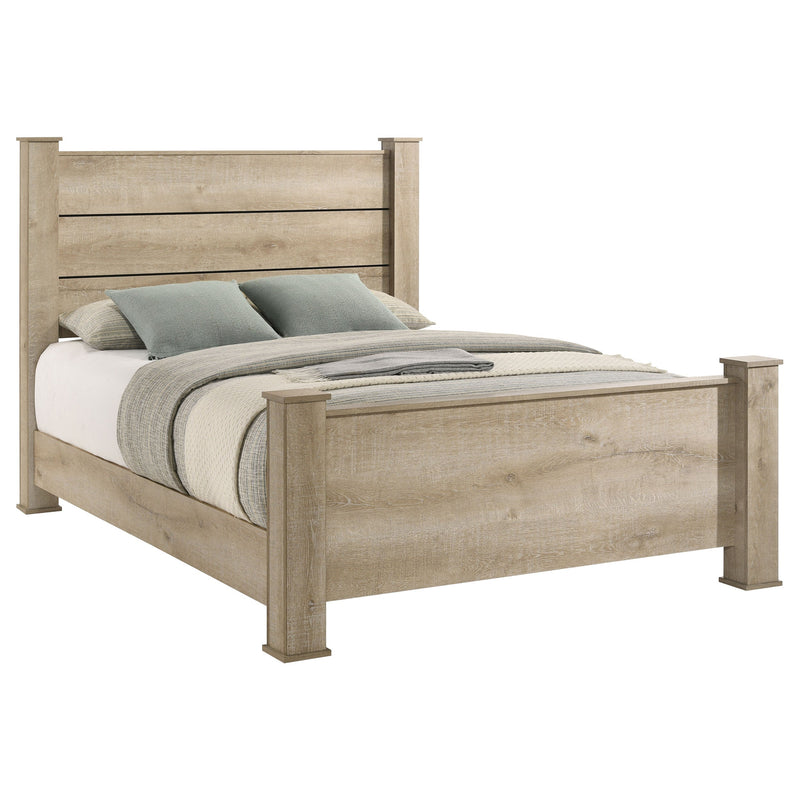 Oakglen 55-inch Panel Bed Weathered Oak