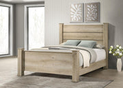 Oakglen 55-inch Panel Bed Weathered Oak Queen