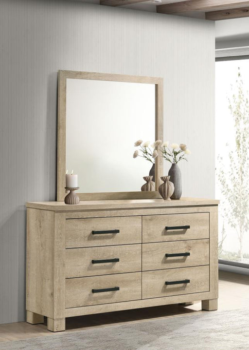 Oakglen 6-drawer Bedroom Dresser and Mirror Weathered Oak Default Title