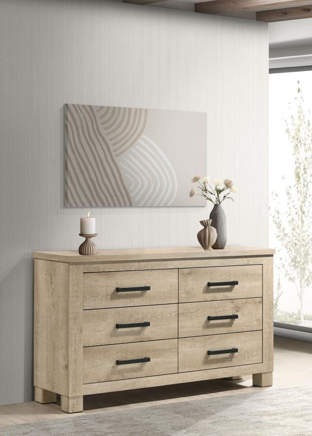 Oakglen 6-drawer Bedroom Dresser Weathered Oak Default Title