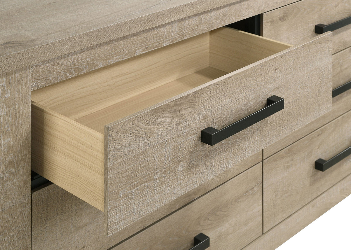 Oakglen 6-drawer Bedroom Dresser Weathered Oak