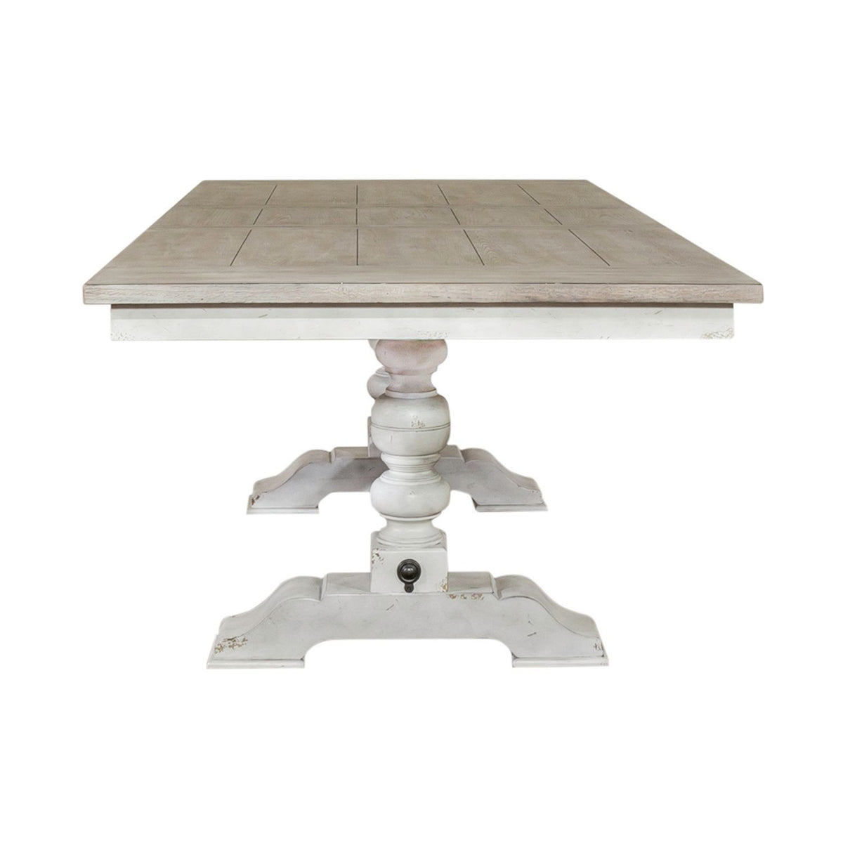 Whitney - Trestle Table - Antique Linen / Weathered Gray