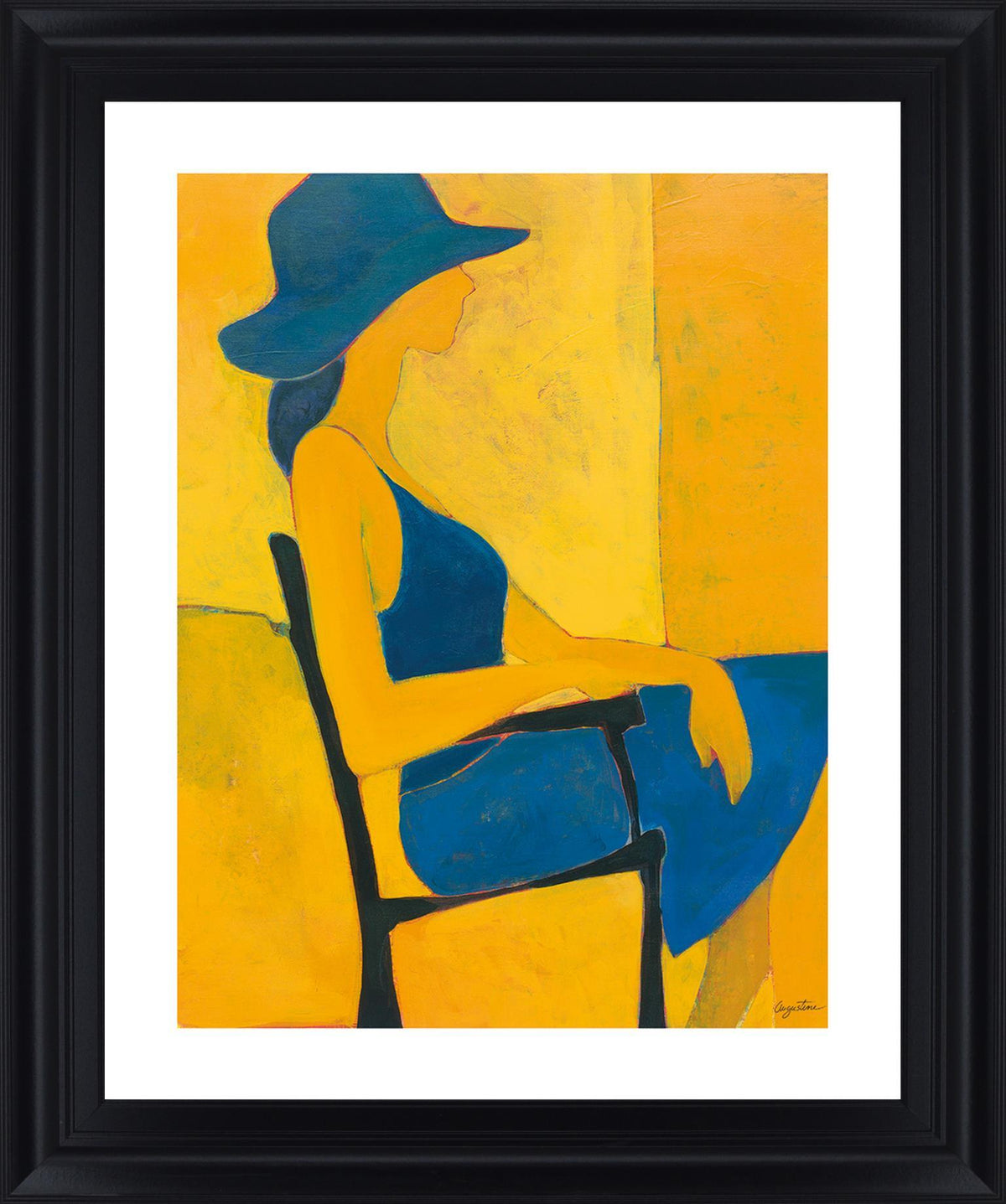 Golden Leisure - 28" x 34" Framed Wall Art - Yellow