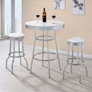Retro Round 30-inch 1950's Bistro Pub Height Bar Table