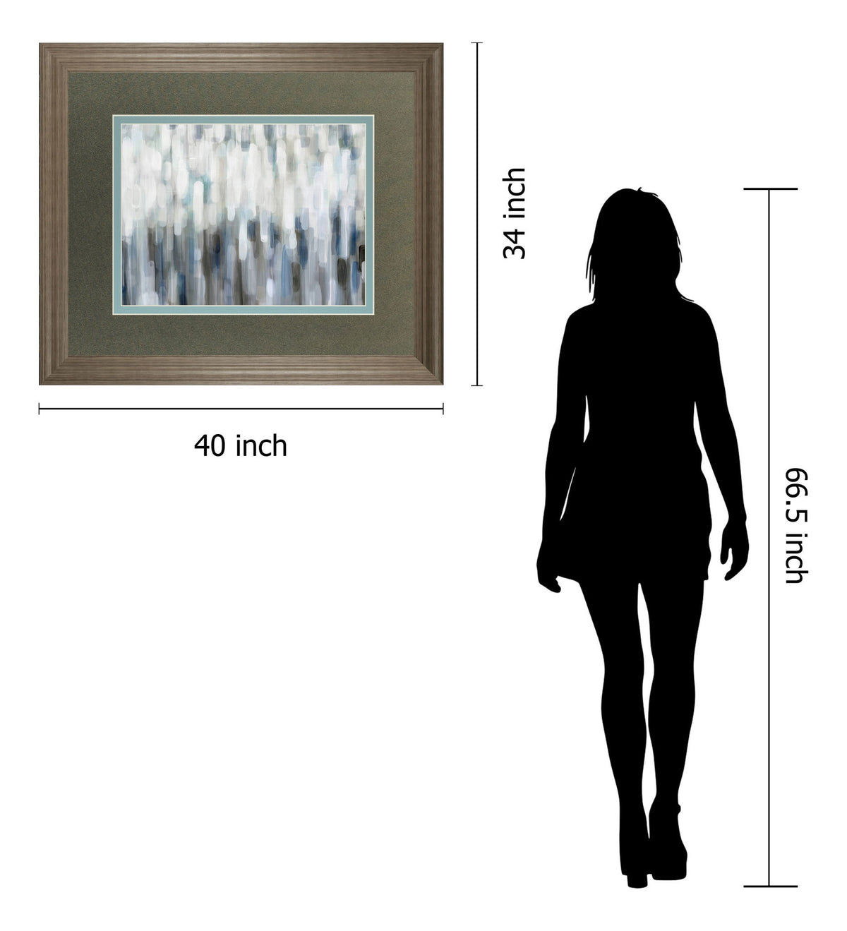 Silver Rain By Karen Lorena Parker - Framed Print Wall Art - Dark Gray